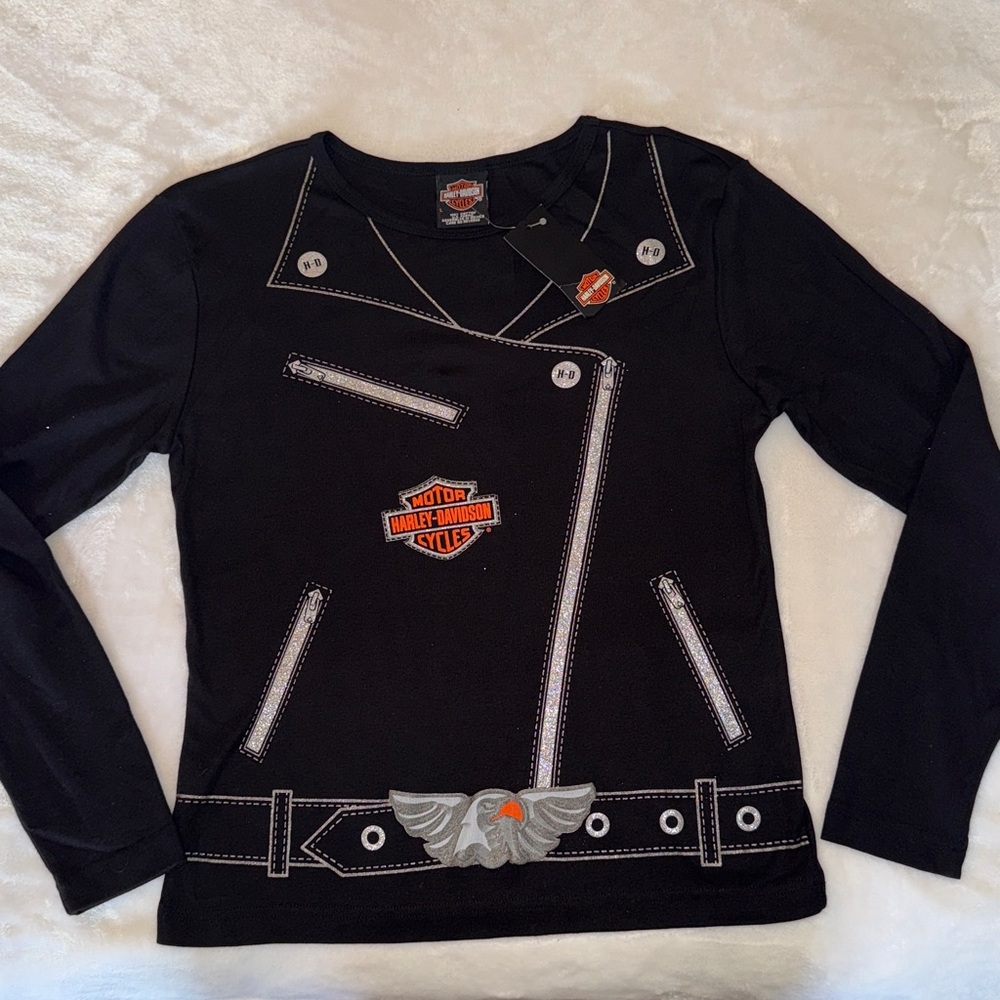 Harley-Davidson Black Graphic Long Sleeve Tee